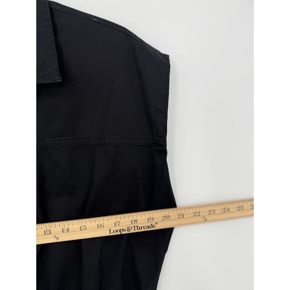 Pistola Rosie Utility Shirt Dress Black Sleeveless Collared Mini L NWT - Picture 5 of 9